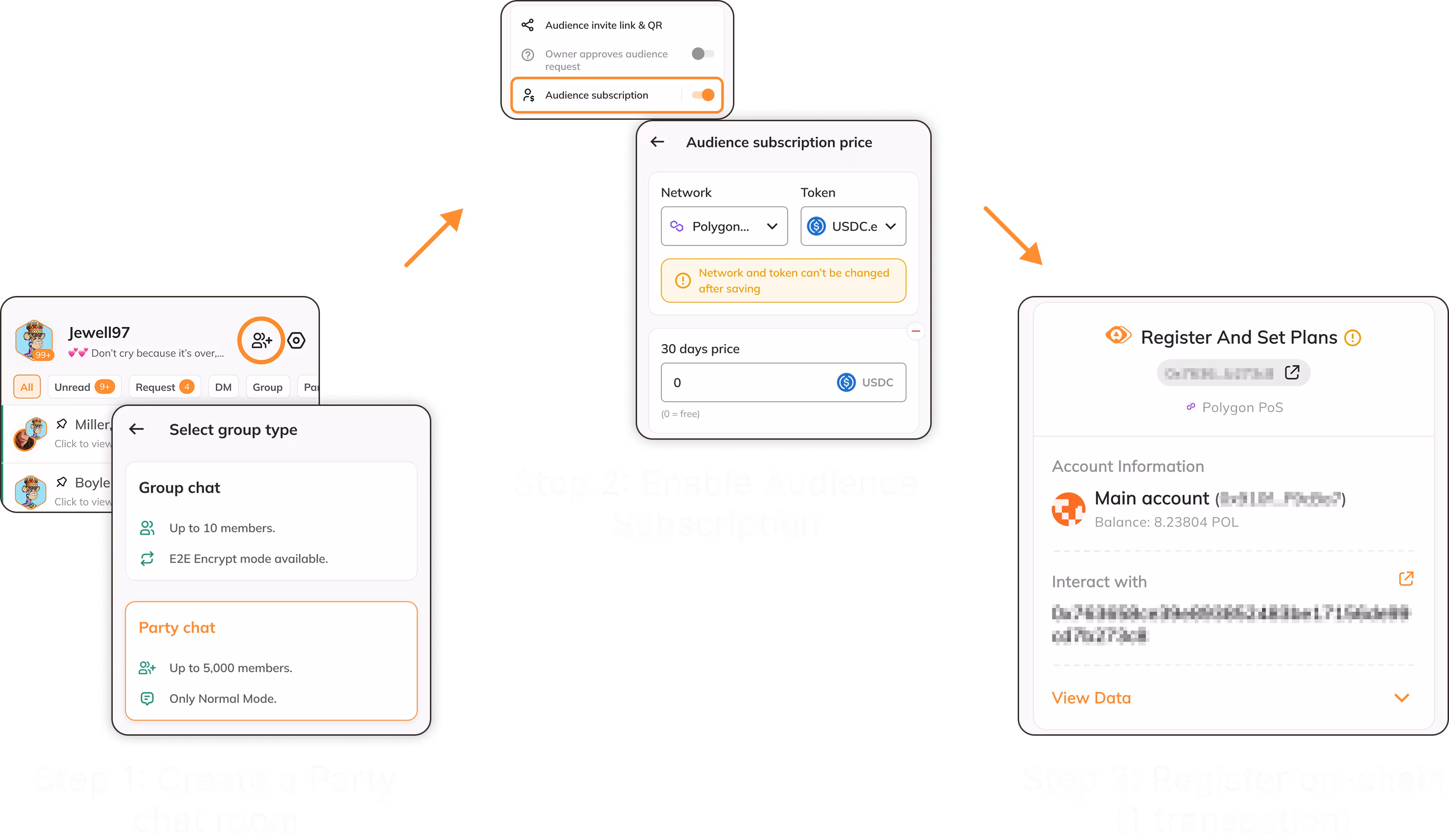 Setup in 3 steps - dark