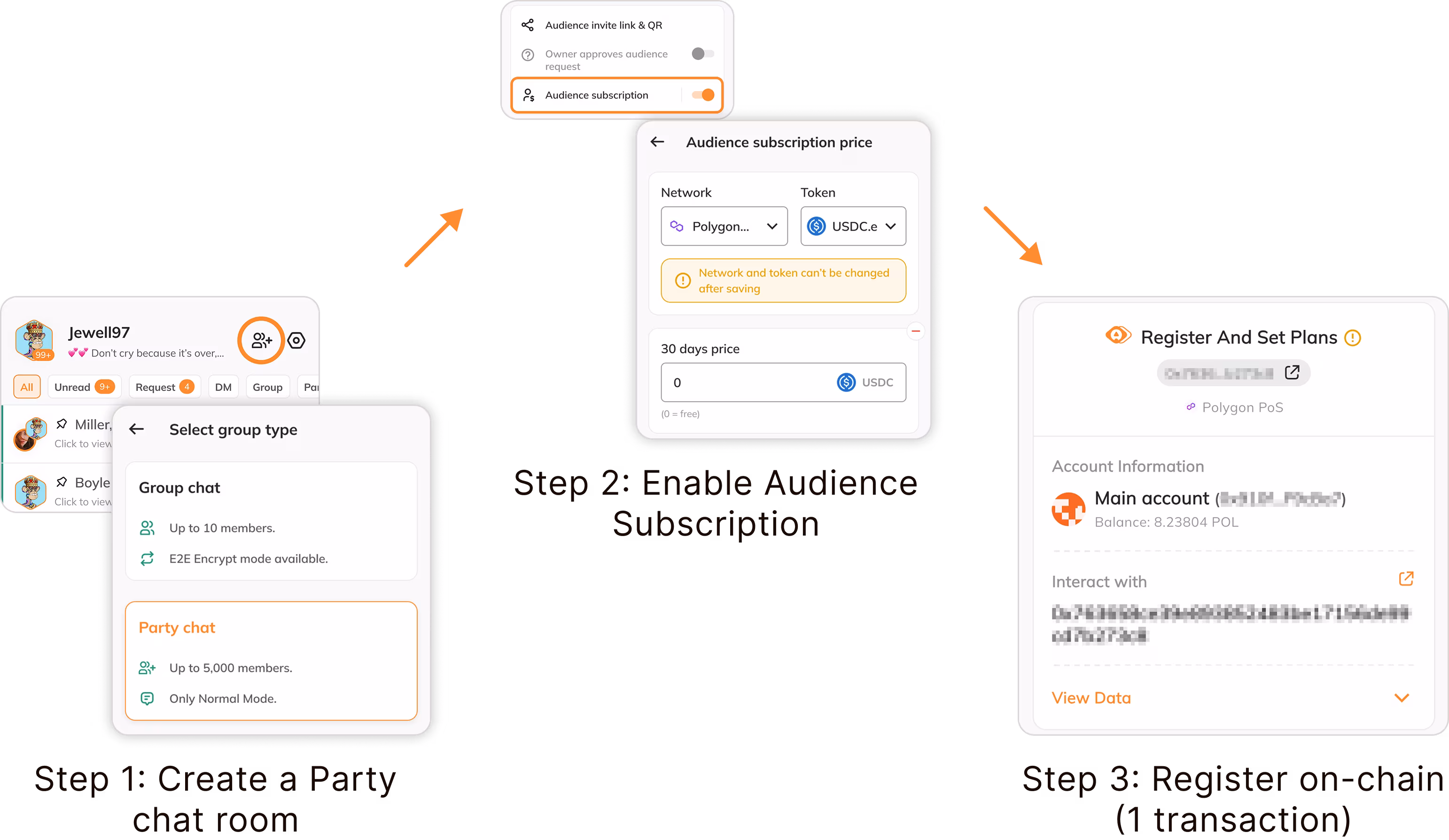 Setup in 3 steps - light