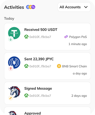 Wallet Activities & Notifications screenshot 1