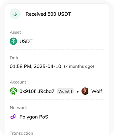 Wallet Activities & Notifications screenshot 2